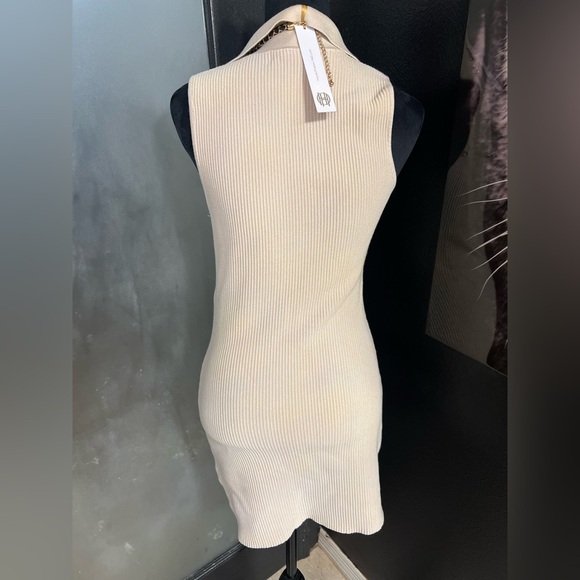 🤎HOUSE OF HARLOW Ribbed Collared Dress Sculpt Knit Polo Dress-SZ M🤎NWT - Picture 5 of 16